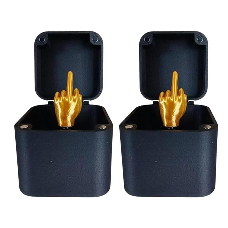 Non-Toxic Funny Prank Box With Heart - Surprise Finger Gift For Adults Red Practical Joke Secret Compartment Cute Prank Toy For Friends