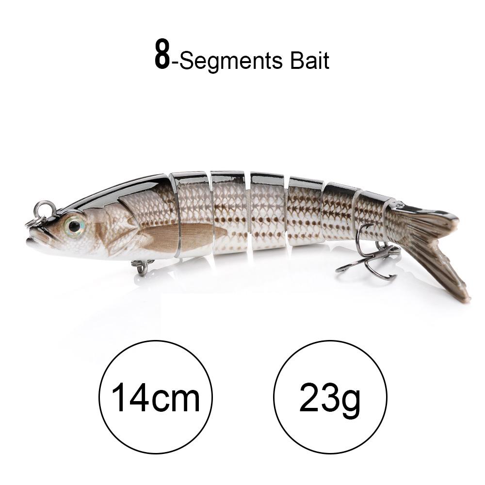 10cm 10g Sinking Crankbaits Fishing Lure 10-segments Wobbler Hard Artificial Bait For Pike Fishing Accessories Swimbait