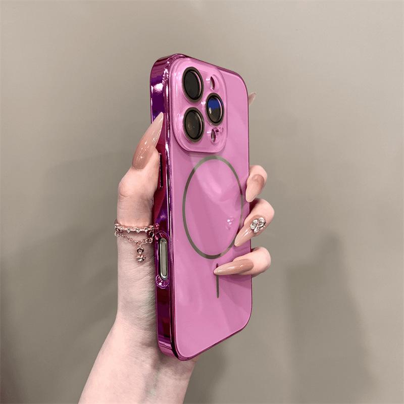 Magnetic Full Coverage Mirror Lens Case for Apple iPhone 15/16 Pro Max