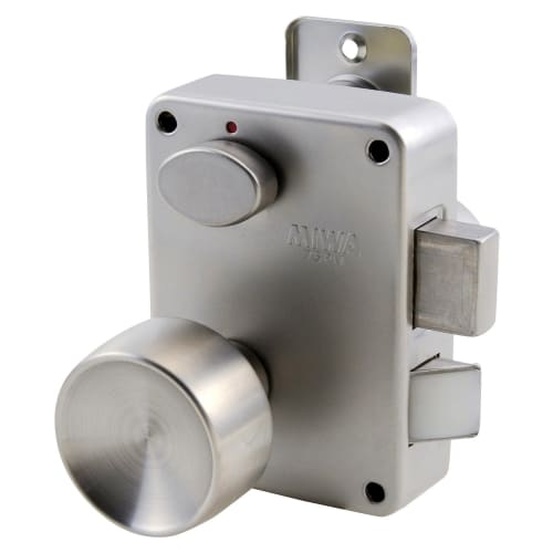 Miwa Lock Easy Replacement Door Lock, Surface Mounted Box Lock Series U9PMK-HS, Outward Opening, Right-Handed, 10896