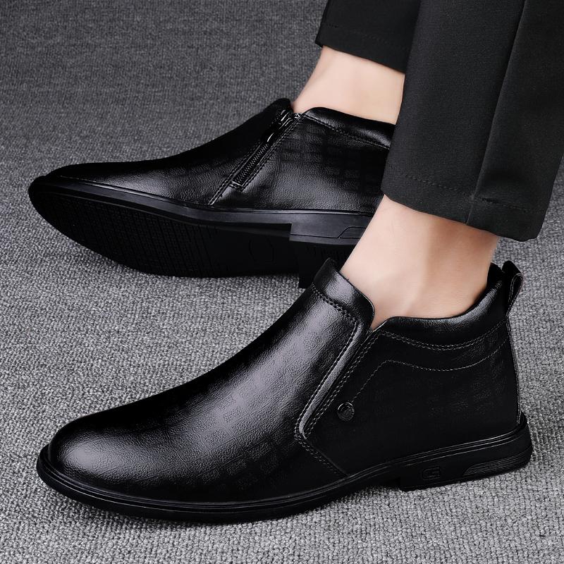 Size 37~46 Chelsea Boots Men 2022 Newest Brand Comfortable Fashion Genuine Leather Men Boots Luxury Office Cow Leather Shoes Man