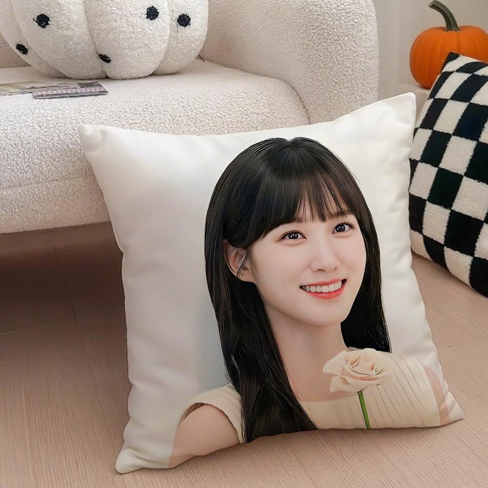 Talented Korean Beautiful Actress PPark Eunbin Cushion Cover Throw Pillow Cover Hidden Button Durable Polyester Chair Cushion