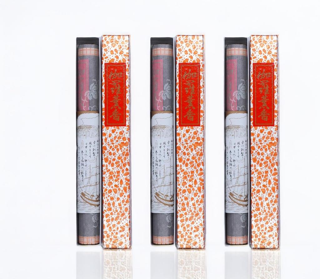 Kyara Incense Sticks (3 boxes, 3 sticks) - 25cm Long Incense Sticks - Made in Japan (Established in 1820 by Eirakuya)