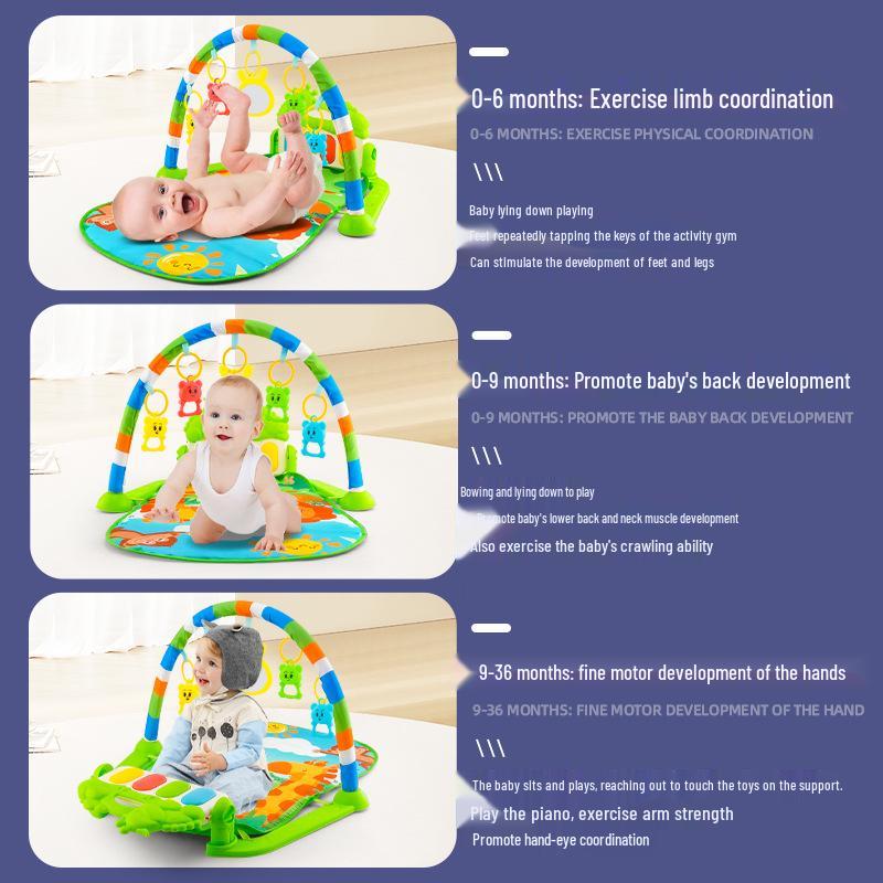 Cross-border Baby Music Gym: Interactive Piano Toy & Educational Game Mat for Newborns
