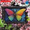 2d Flat 30*20cm, Colorful Butterflies Wooden Wall Art, Vintage Wooden Sign, Living Room and Dining Decor, for Home, Kitchen, Garden, Bedroom, Bar.