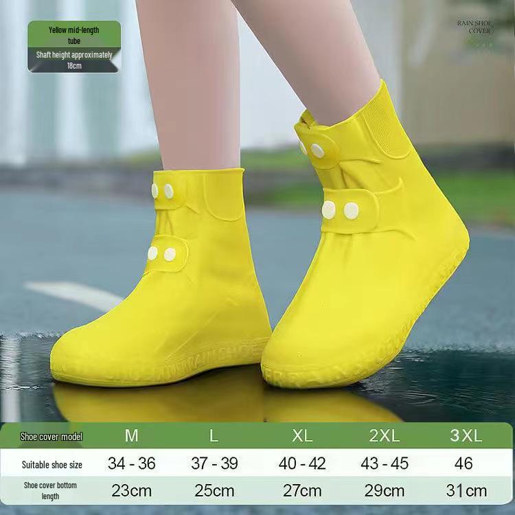 Double-Breasted Waterproof and Wear-Resistant TPE Overshoes