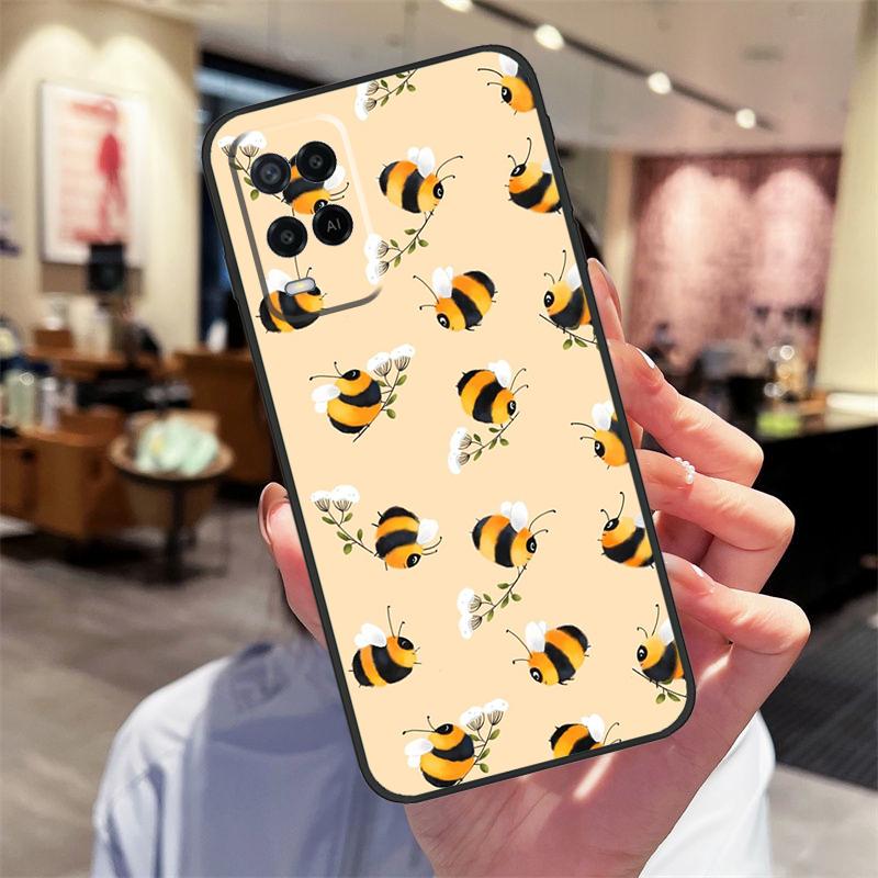 Bee Bumblebee Pattern Case For Oppo A40 A60 A80 A18 A38 A58 A78 A98 A16 A76 A96 A15 A17 A77 A74 A94 A54 A57S Cover