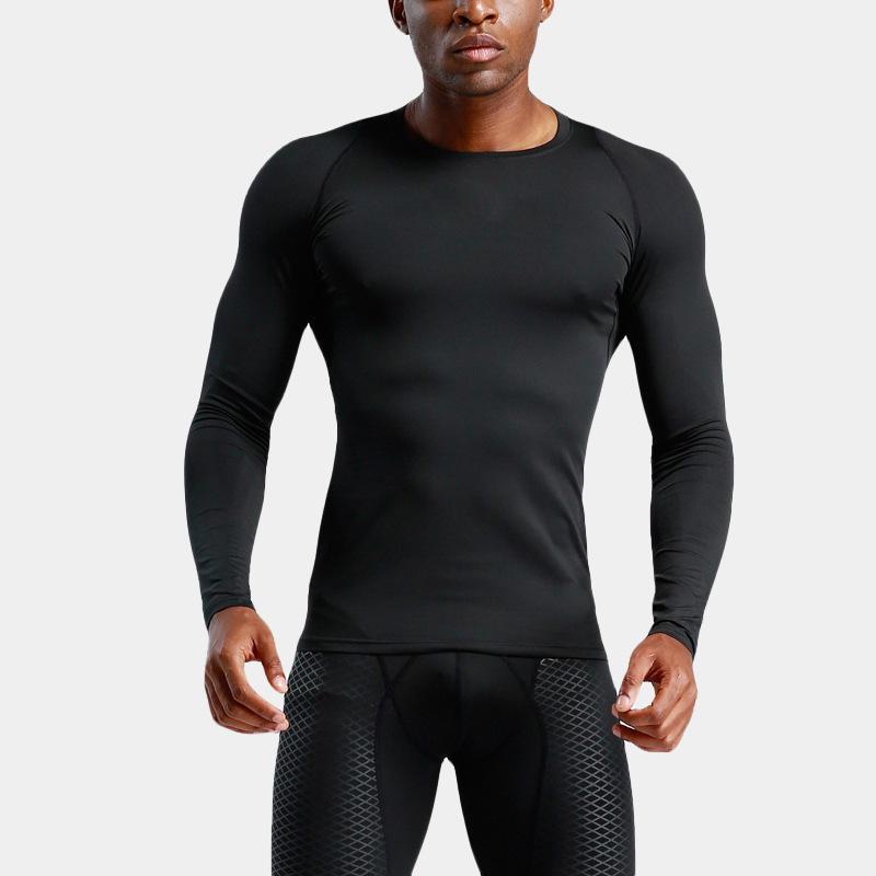 

Мужской быстросохнущий компрессионный спортивный костюм для бега и тренажерного зала M чёрный