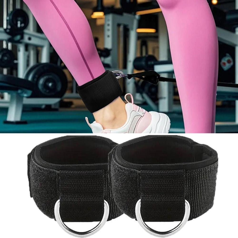 2pcs Lightweight Ankle Support Brace D Shape Buckle Wrist Straps Ankle Cuffs Straps  Gym