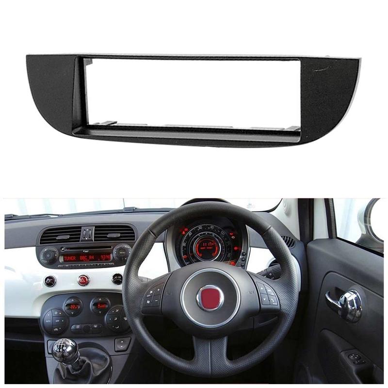 One Din Car Dvd/Cd Radio Stereo Fascia Panel Frame Adapter Dash Kit For Fiat (500) 2007-2015 Cd Trim tall Frame Kit