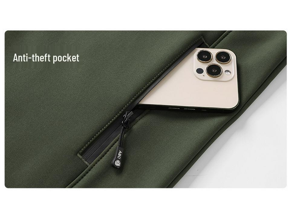 Męska kurtka wiatrówka Soft Shell z podszewką polarową, na jesień/zimę, ze stójką