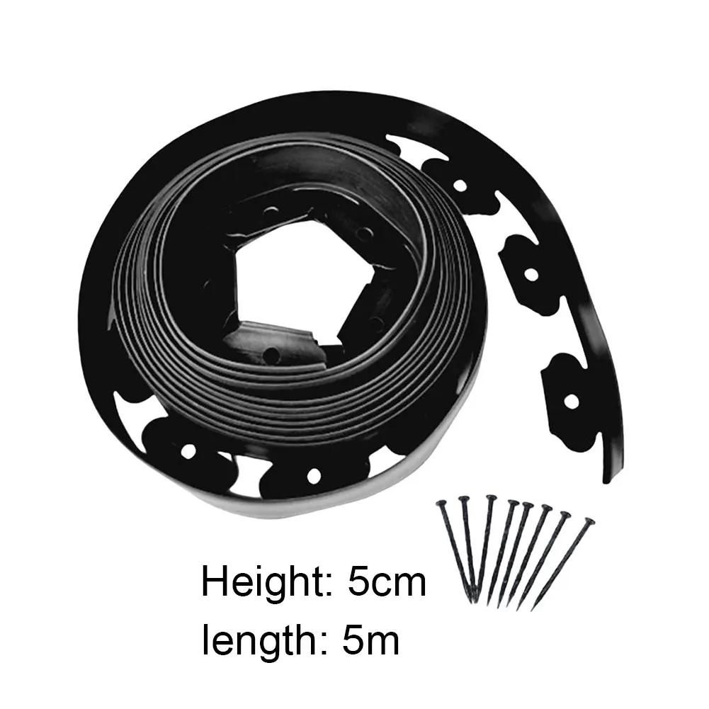 

5/10M Garden Landscape Edging No Dig with Anchoring Spikes Flexible Lawn Edging Garden Building For Garden Flower Beds and Lawn