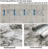 Gray Marble Self-Adhesive Wallpaper Waterproof Vinyl Peel and Stick Wallpapers for Old Furniture Kitchen Countertop Granite Film