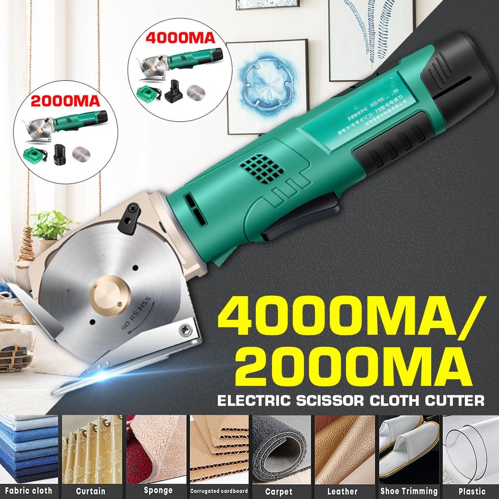 

Электрический дисковый нож для ткани DC 12V Инструменты для резки ткани и кожи Мощный электрический резак для ткани Пильные диски Машина Электроинструменты 4000mah