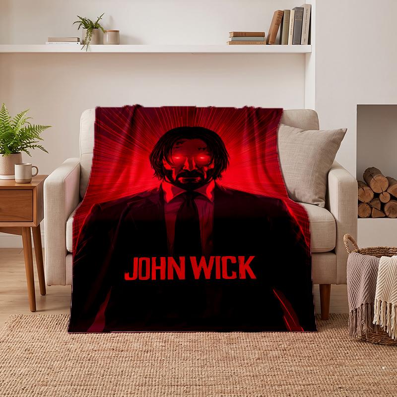 Baba yaga John wick Soft Warm Flannel Blankets Comfortable Blanket for Home Decoration Gifting