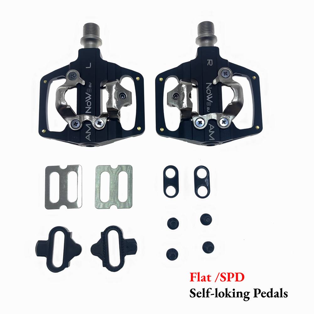 

Last Bicycle Lock Pedals SPD Dual Flat/ Lock Pedals Fit SPD 9/16 Aluminum alloy MTB Cleat Pedal Parts NOW8 Lock pedal