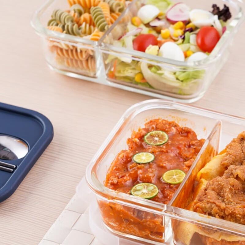 LocknLock 930ml Heat-Resistant Glass Lunch Box with Cutlery