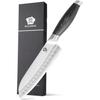 WILDMOK 7 Inch Stainless Steel Santoku Kitchen Knife with Black Pakkawood Handle 2025 Japanese Style
