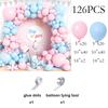 Boy Girl Baby Shower Decor Balloons Garland Pastel Pink Blue Balloon Arch Kit Birthday Party Gender Reveal Decoration Background