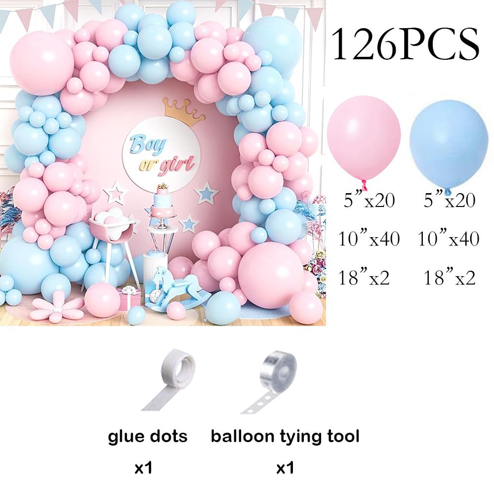 

Boy Girl Baby Shower Decor Balloons Garland Pastel Pink Blue Balloon Arch Kit Birthday Party Gender Reveal Decoration Background As Picture