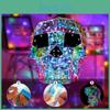 Whimsical Colorful Skeleton Luminary For Halloween And Festive Party Decoration