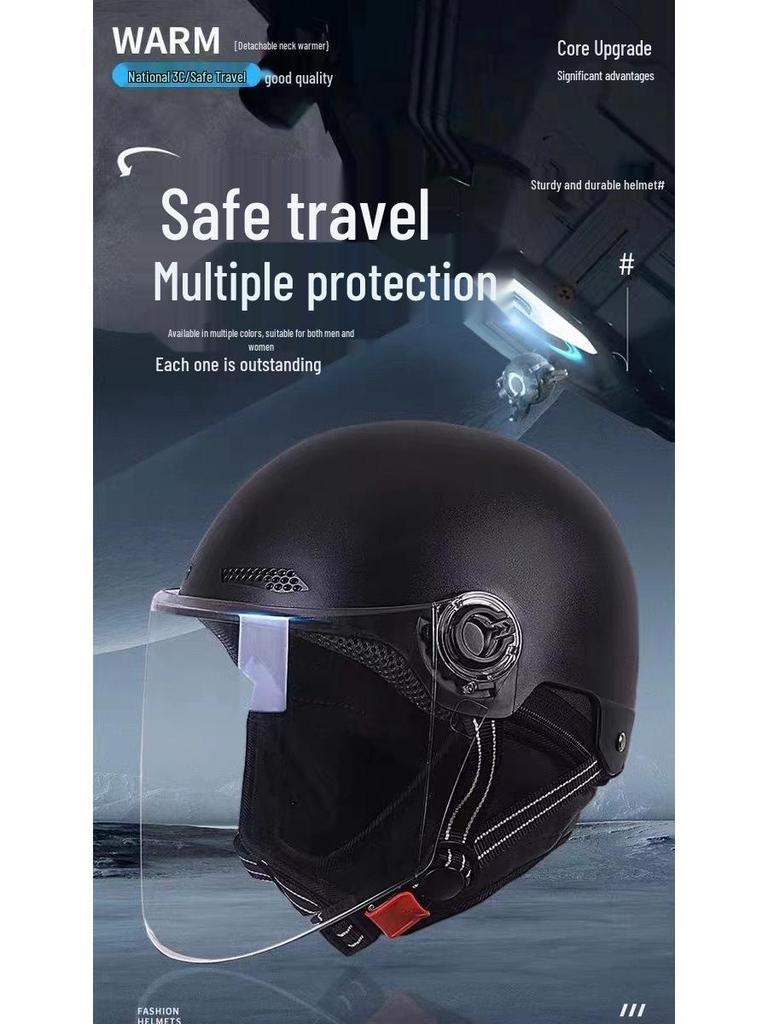 Certified 3C Electric Battery Motorcycle Helmet for All Seasons