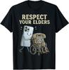 Respect Your Elders Retro Smartphone Technology Humor T-Shirt