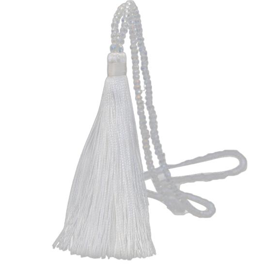 Fashion Women Tassel Pendant Faux Crystal Beaded Long Necklace Jewelry Gift