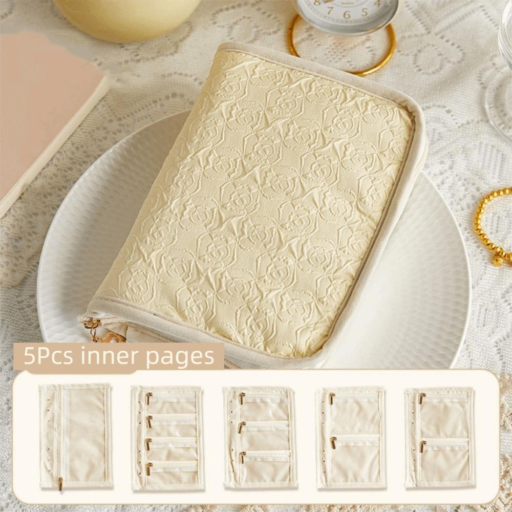 Fashion Jewelry Storage Bag Rose Pattern Jewelry Display Case Travel Jewelry Organizer  Travel