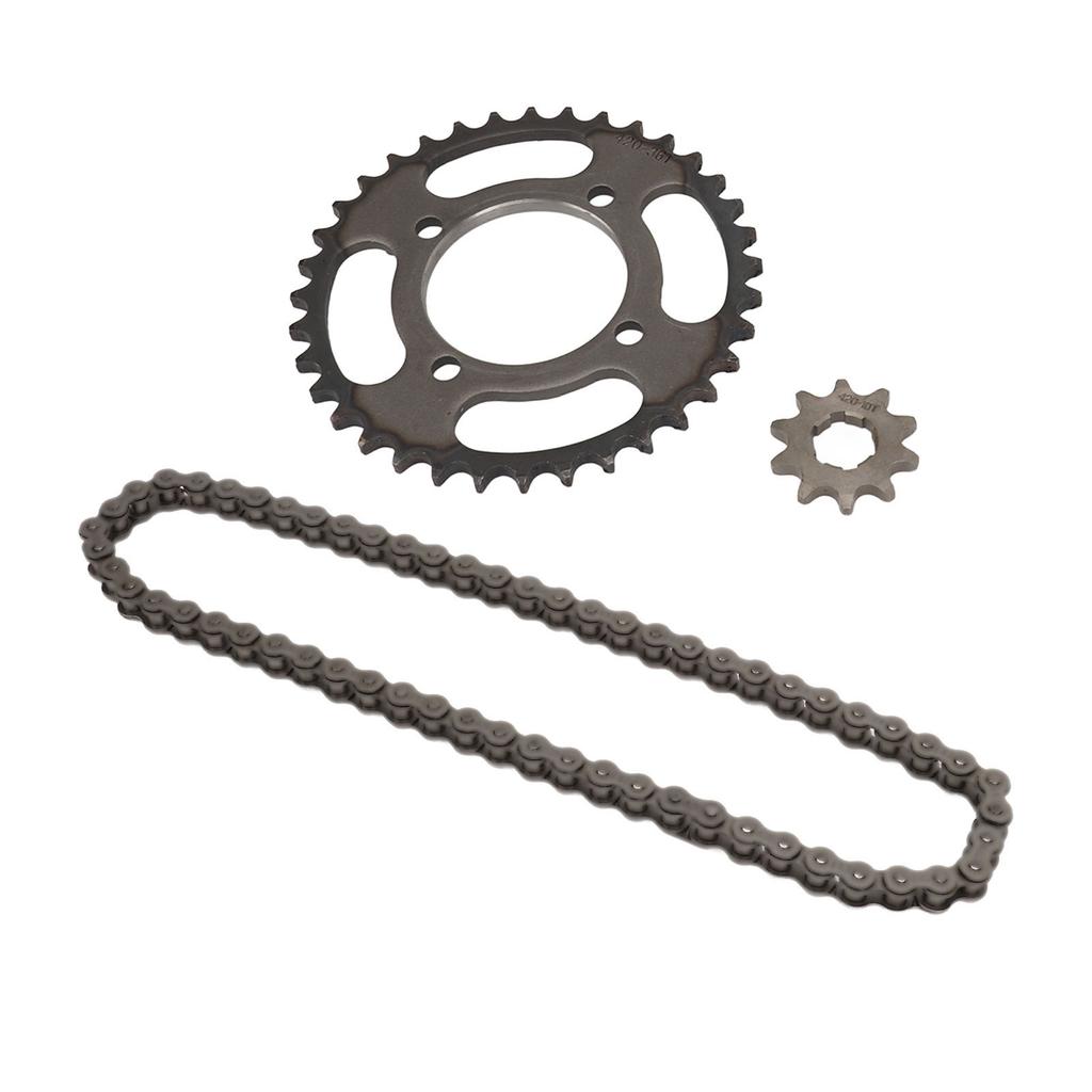 420 Chain Sprocket Set Steel 10T Front Motor Sprocket 36T Rear Chain Wheel Sprocket with 60 Link Drive Chain for DIY