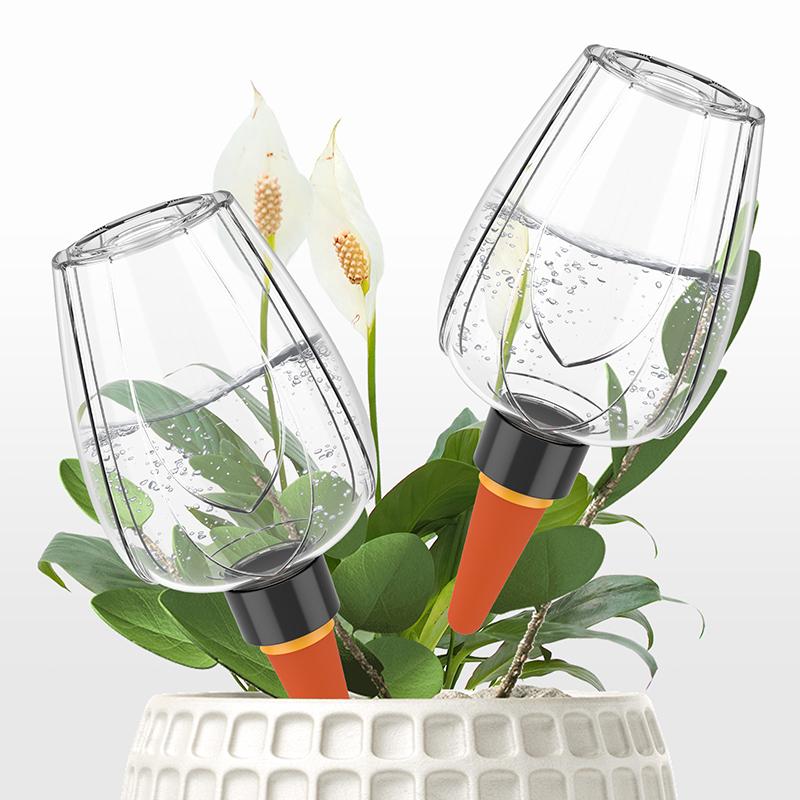 1pc Self Watering Globe System Clear Slow Release Watering Device With Dripper Insert Plastic Plant Watering Control