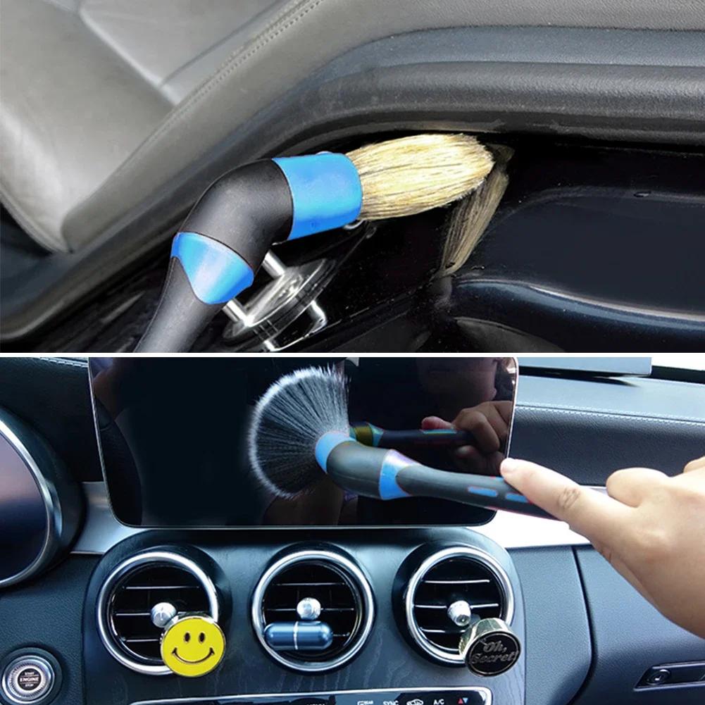 Universal Car Interior Detail Cleaning Brush 4 Styles Elbow Sweeping Tools Dashboard Air Outlet Wheel Rim Washing Brushes