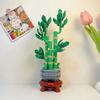 MOC Building Blocks Lucky Bamboo Orchid Artificial Flowers Bonsai Potted Plants Creative Home Decor Brick Toy Romantic Gift