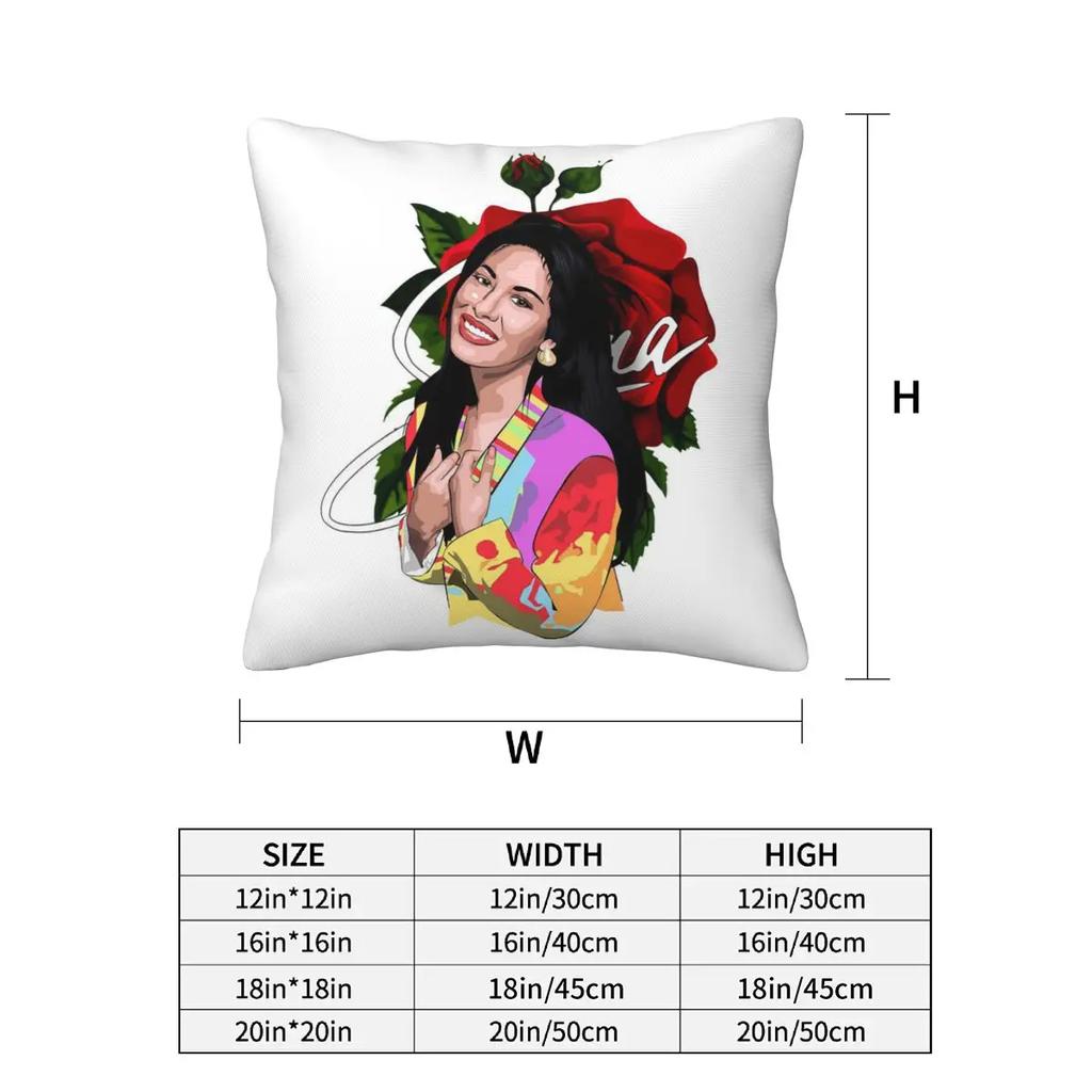 Selena Quintanilla Vintage 2 Pcs Square Pillowcase Pillow Cover Cushion Decor Comfort Throw Pillow For Home Bedroom
