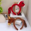 Cartoon Pony Plush Headband: 3D Animal Zoo Gift for Kids & Adults
