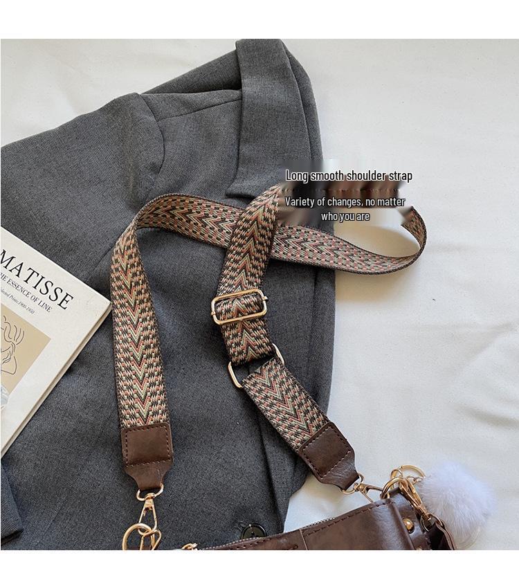 Korean Style Retro Square Bucket Bag - Versatile Large Capacity Crossbody for Women