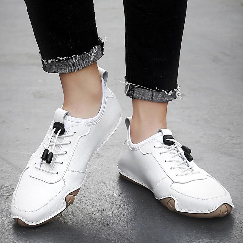 Heißer Verkauf Handgefertigte Herren Atmungsaktive Lässige Fahrschuhe Herren Bequem Weiche Sohle Leder Laufschuhe Slipper Loafers