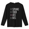 Choir Singing Singer T Shirt for Church Member Soprano Tenor Alto Bass Lover Music  Vintage Washed Versatile Comfortable