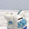 Craftsman House Lucky Charm Gorgeous Seto Ware by a Painter Handmade Made in Japan Maneki-neko (Blue) Hand-Painted