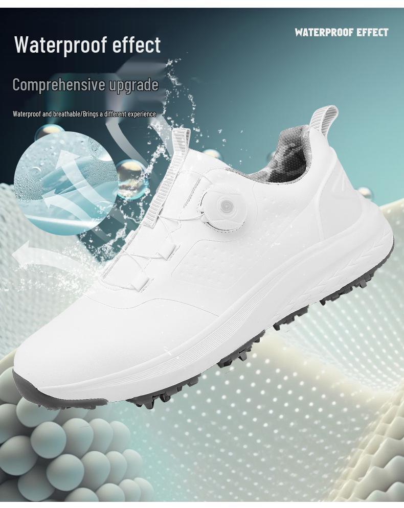 New Waterproof Spiked Golf Shoes - Men's & Women's Comfortable, Breathable Sports Footwear