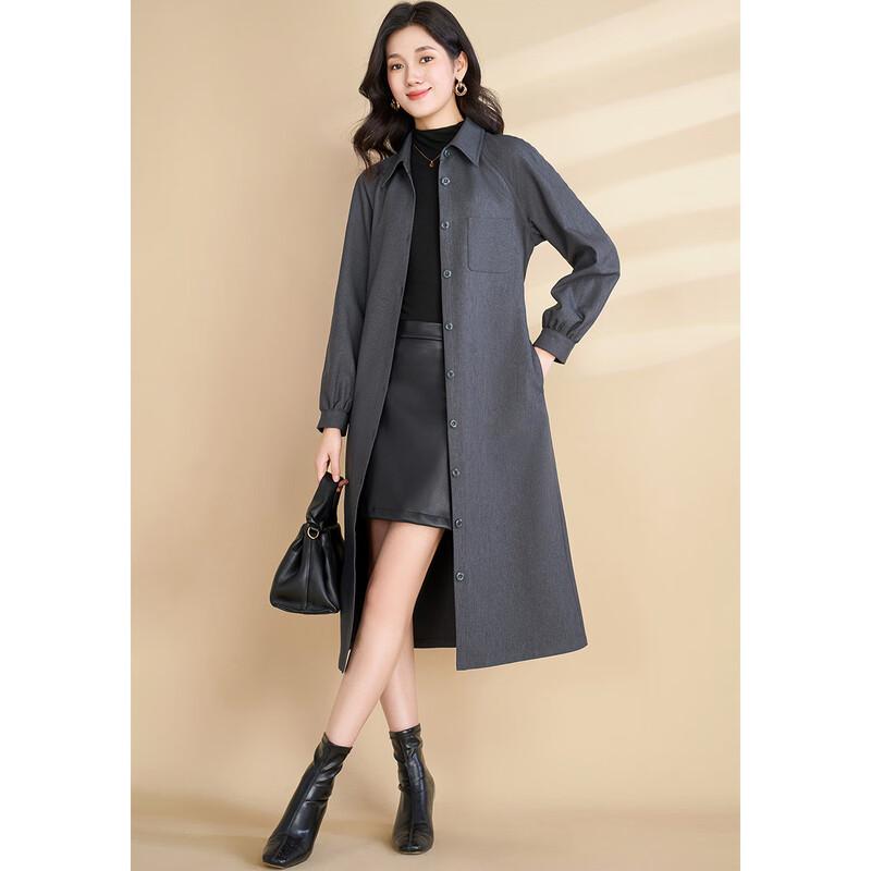 Elegant Two-Way French Lapel Trench Dress