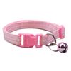 Yousheng Pet Collar Plaid Pattern Multiple Colors Vibrant Buckle Bells Small Dog Cat Regular Collar Pet Accessories