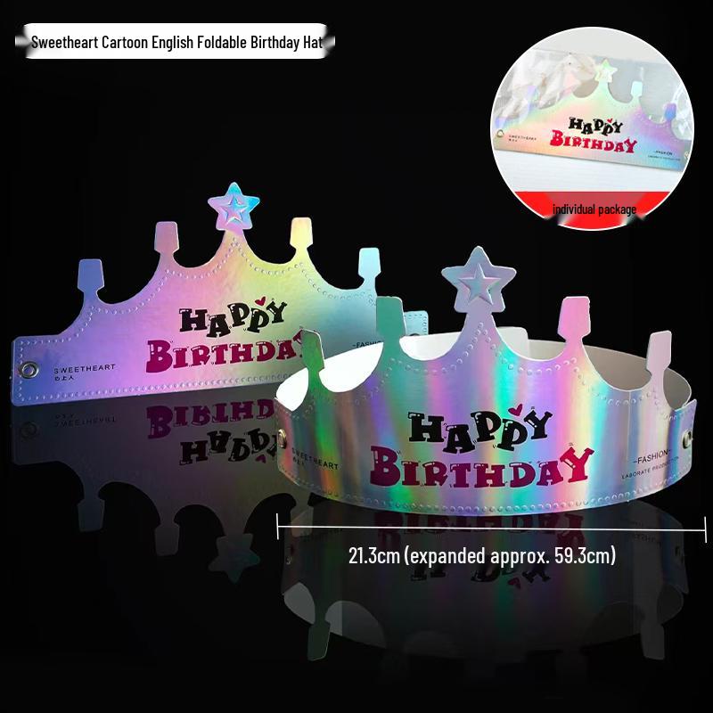 Creative Birthday Cake Pom-Pom Party Hat for Kids & Adults