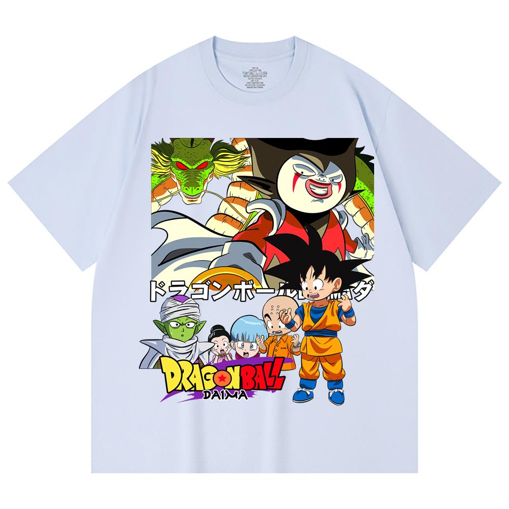 230 Gsm 100% Cotton Dragon Ball V19 Daima Print Unisex Heavy Cotton T Shirt