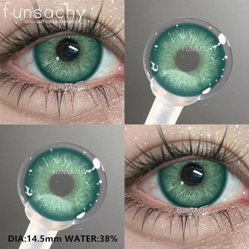 FUNSACHY 1 Pair Brown Colored Contact Lenses for Eyes Cosmetic Pupils Lenses Green Eye Contacts Natural Gray Lenses Y2k Colorcon