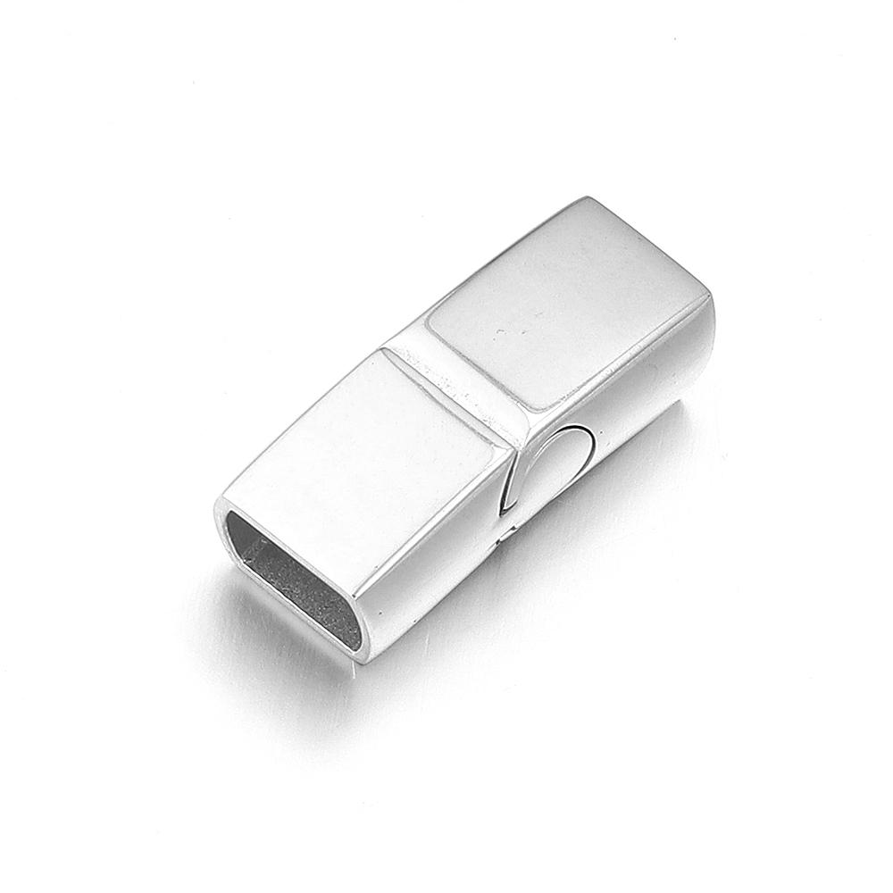 

High Quality Flat Stainless Steel Magnetic Clasps Diy Bracelet Connector End Clasps for Jewelry Making Magnets Fasteners