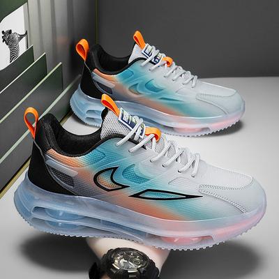 Baskets Homme Printemps 2024 Nouvelles Chaussures Homme Amorti Coussin d'Air Chaussures de Course Jeunesse Chaussures Tendance Décontractées en Mesh Étudiant