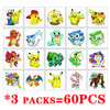 20PCS Pokemon Temporary Tattoo Stickers Children Pikachu Sticker Funny Cartoon Kids Girls Christmas Birthday Gift Reward Toy