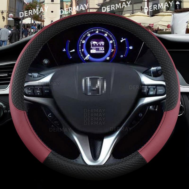 For Honda Civic 2004 2006 2007 2008 2009 2012 2013 2014 2015 Car Steering Wheel Cover PU Leather Non-slip Auto Accessories
