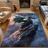 1PC Dragon On Peak, Starry Background Carpet for Living Room Bedroom Sofa Home Decor Rus Non-slip Floor Mat Luxury Gift